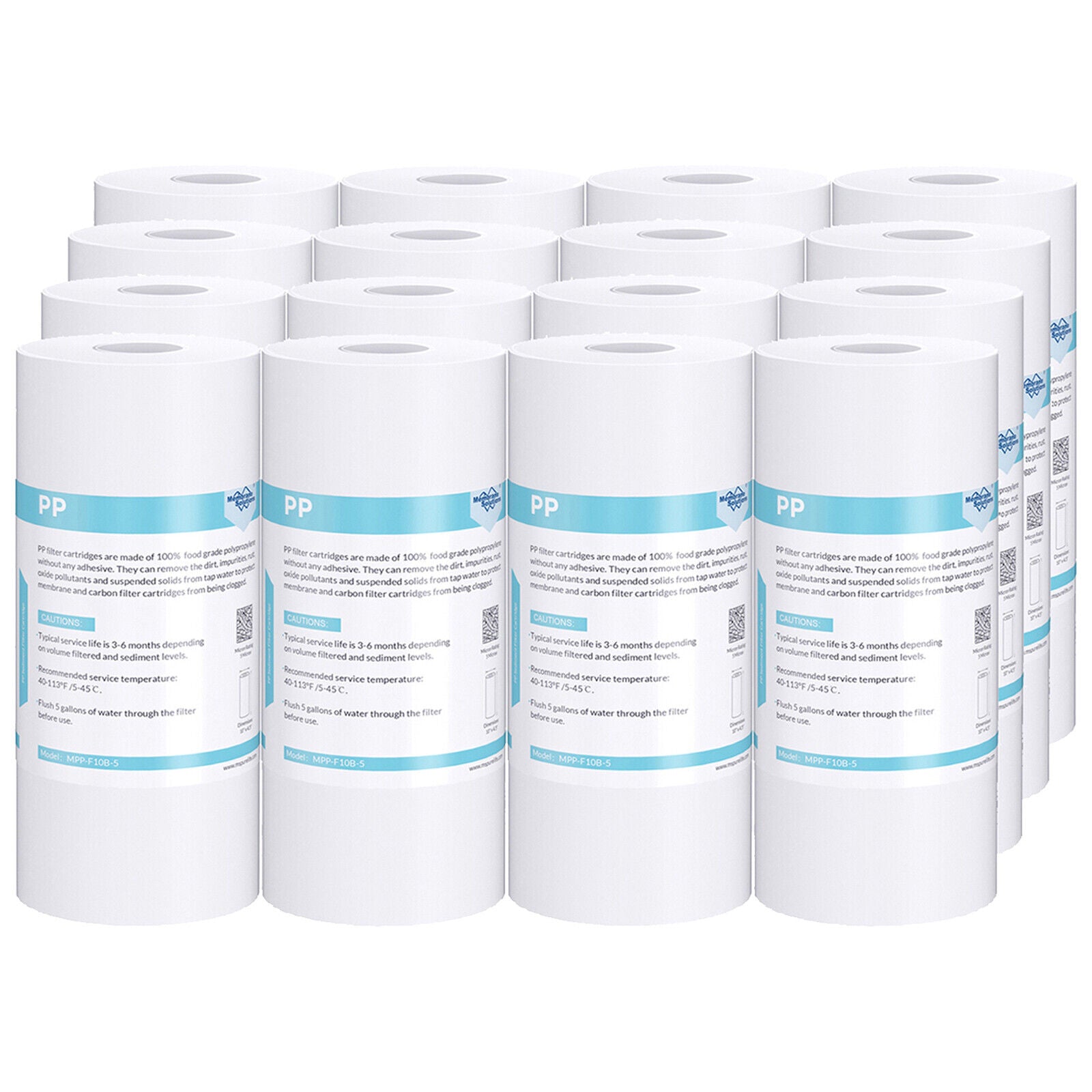 Membrane Solutions 10" x 4.5" Inch 5 Micron Whole House PP Sediment Water Filter Replacement Cartridge