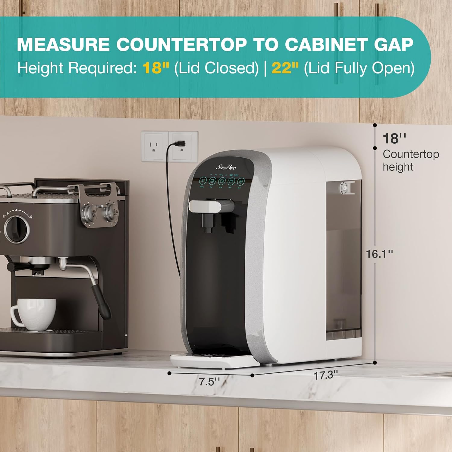 SimPure Y7P-BW 5-Stage Countertop RO Water Filtration System