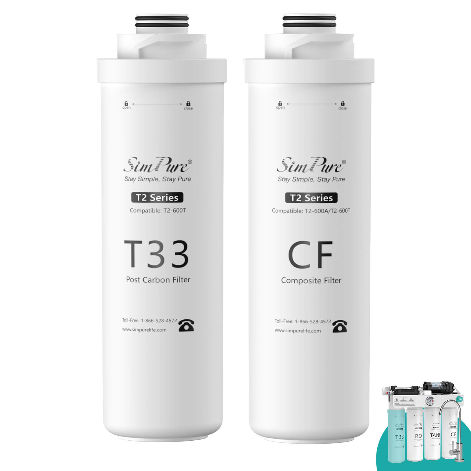 SimPure T2-600T Original Replacement Filters