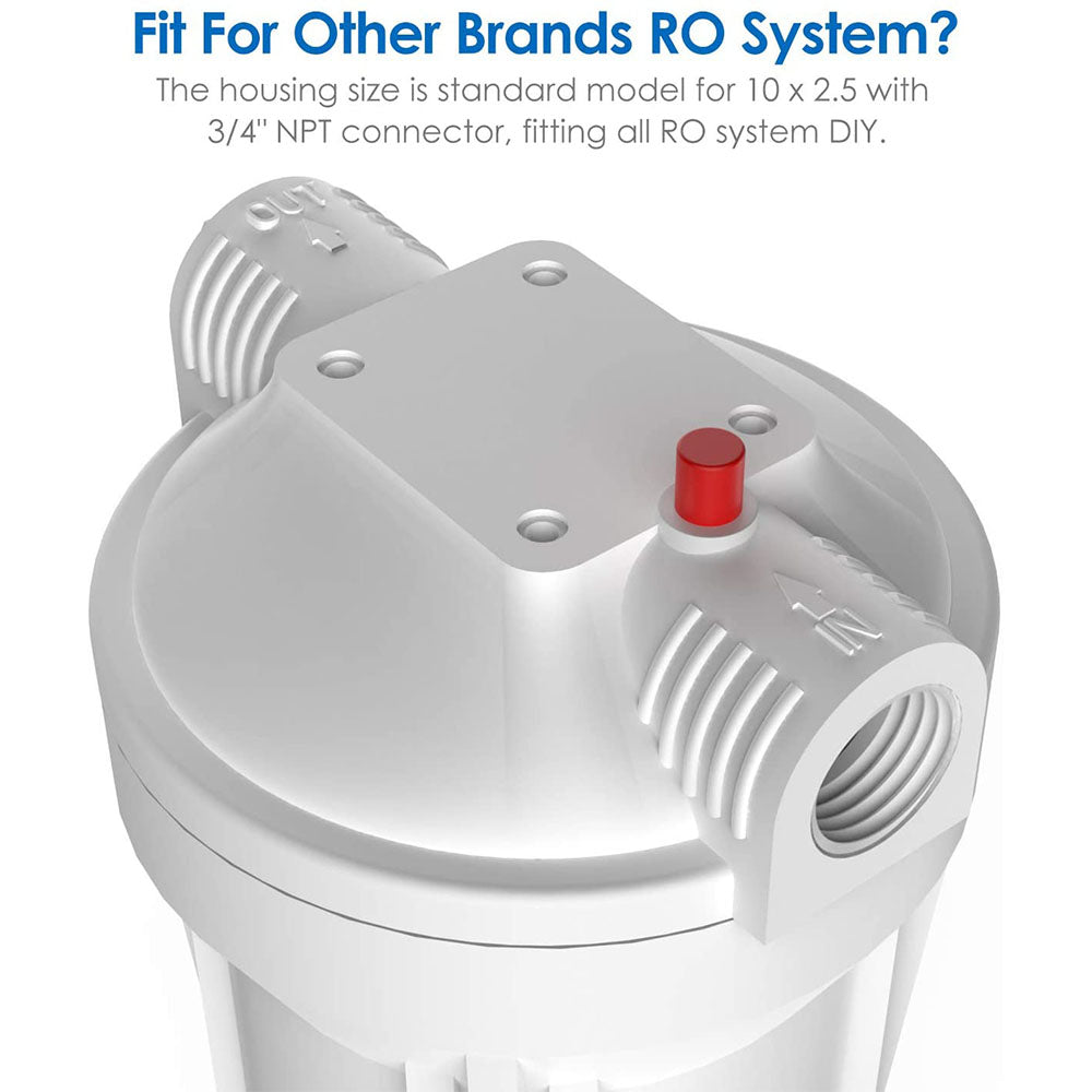SimPure 10 x 2.5 inch Universal Whole House Water Filter Housing for Home