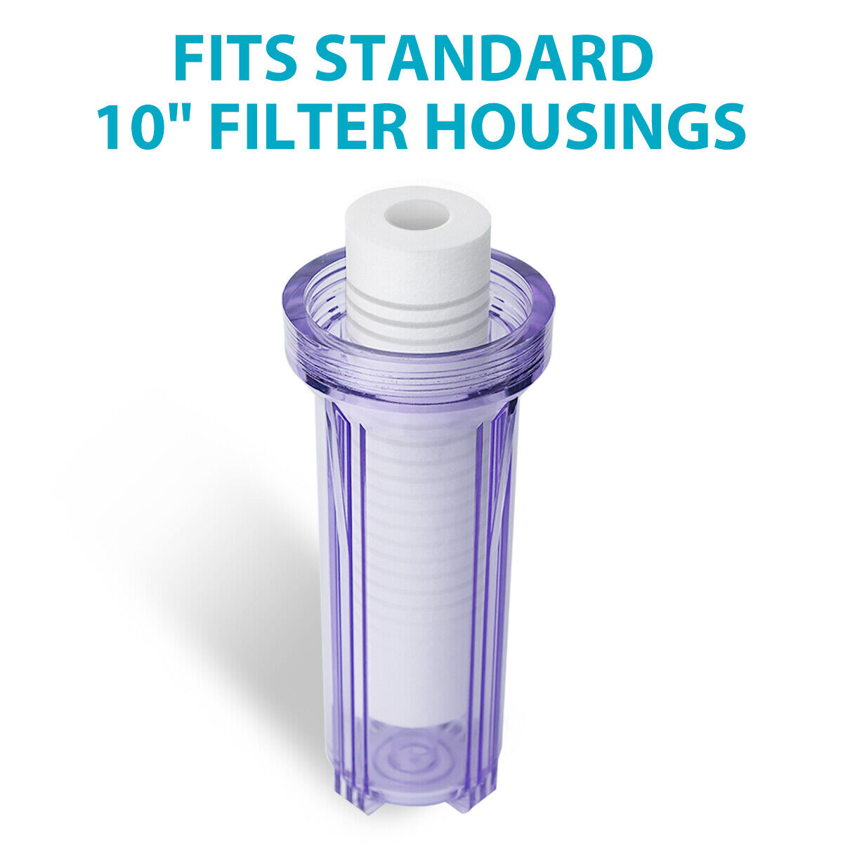 Membrane Solutions 10" x 2.5" Grooved Sediment Water Filter Cartridge for 10 inch RO Unit 0.5/5 MIcron