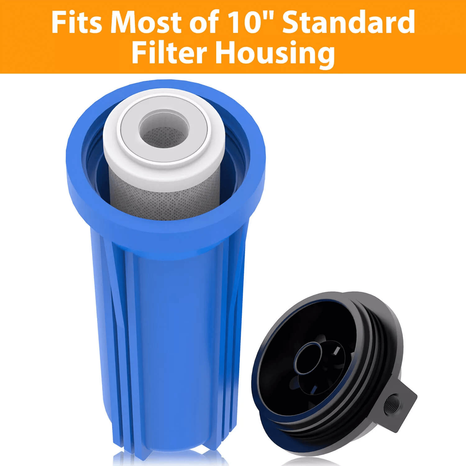 Membrane Solutions Coconut Shell Activated Carbon CTO Whole House Sediment Water Filter Cartridge Replacement | 5 Micron 10" x 2.5"