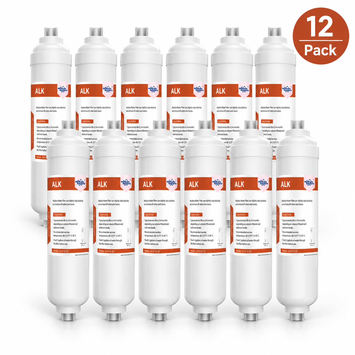 Membrane Solutions 10-inch Alkaline Water Filter pH with Replacement Alkaline Filter for 6-Stage RO System