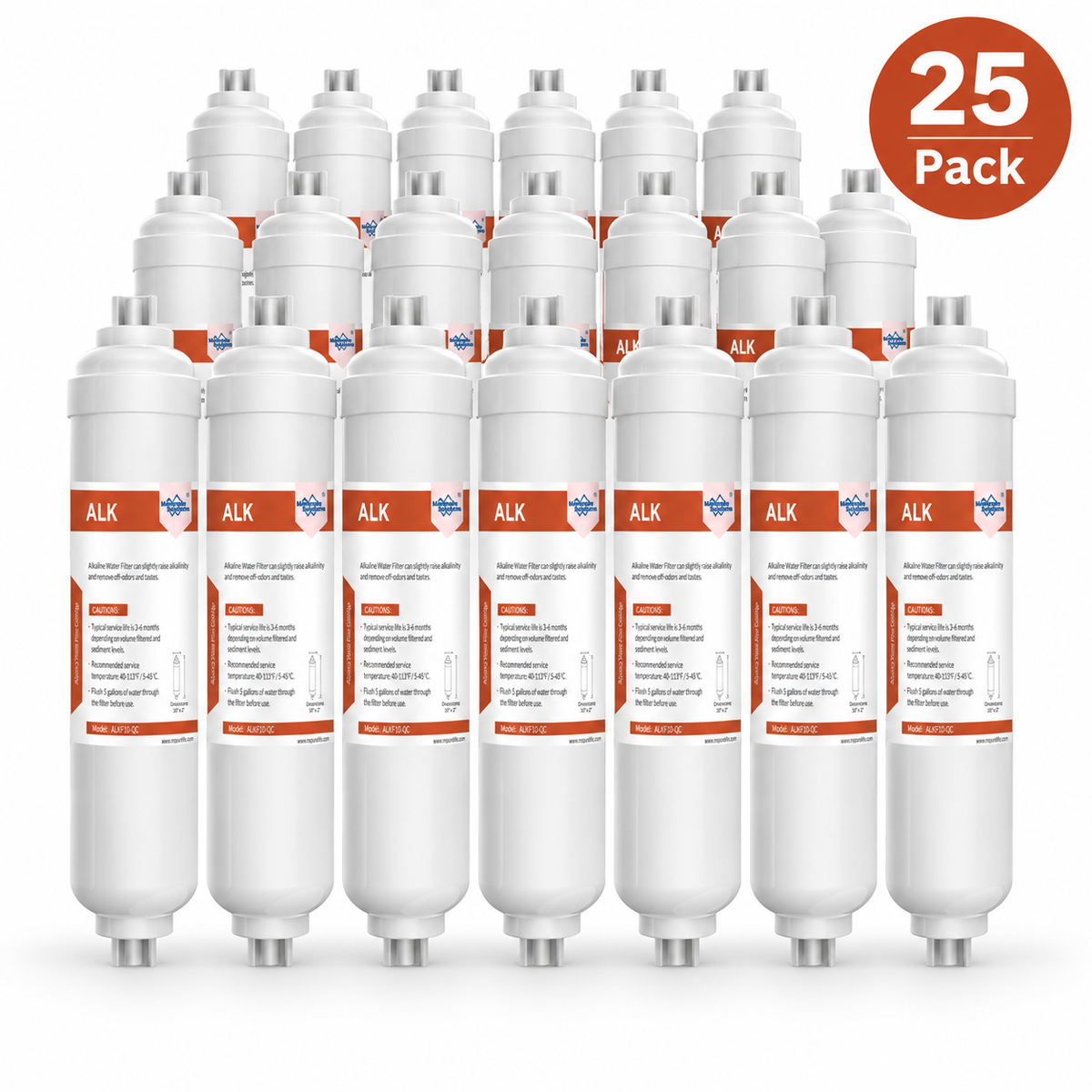 Membrane Solutions 10-inch Alkaline Water Filter pH with Replacement Alkaline Filter for 6-Stage RO System