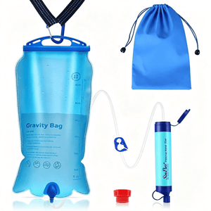 SimPure 3L Gravity Water Filter Filtration System Backpacking Portable for Survival
