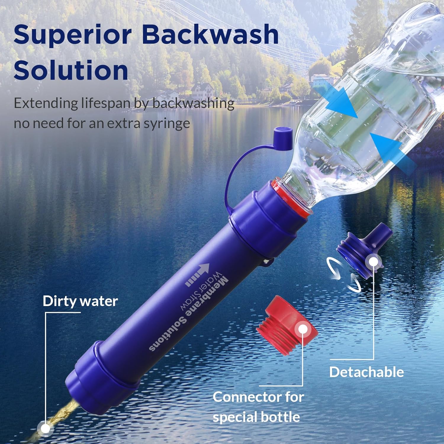 Membrane Solutions 1 Gallon Gravity Water Filtration System