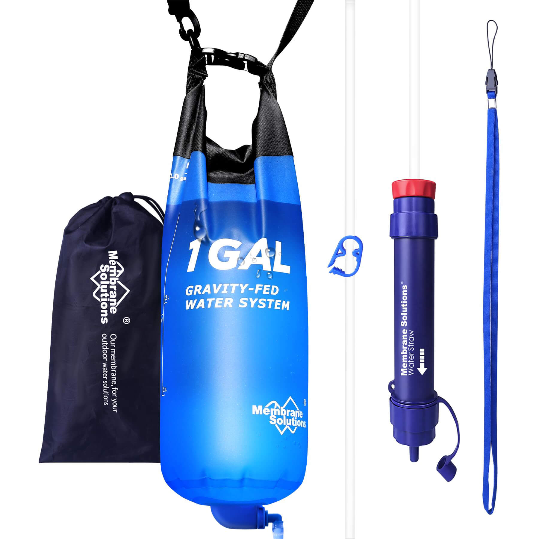 Membrane Solutions 1 Gallon Gravity Water Filtration System