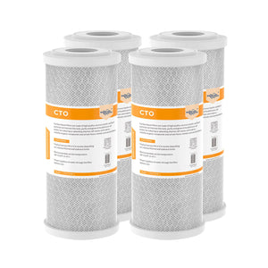 Membrane Solutions 10" x 4.5" CTO Activated Carbon Water Filter for Big Blue 5 Micron