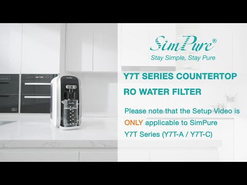 SimPure Y7T-C 5-Stage Countertop RO System with Portable Glass Water Pitcher & Extra Carbon Filtration