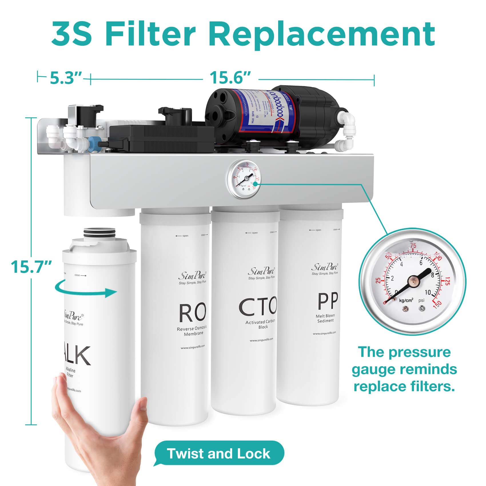 SimPure T1-400ALK Filter Replacement Kit