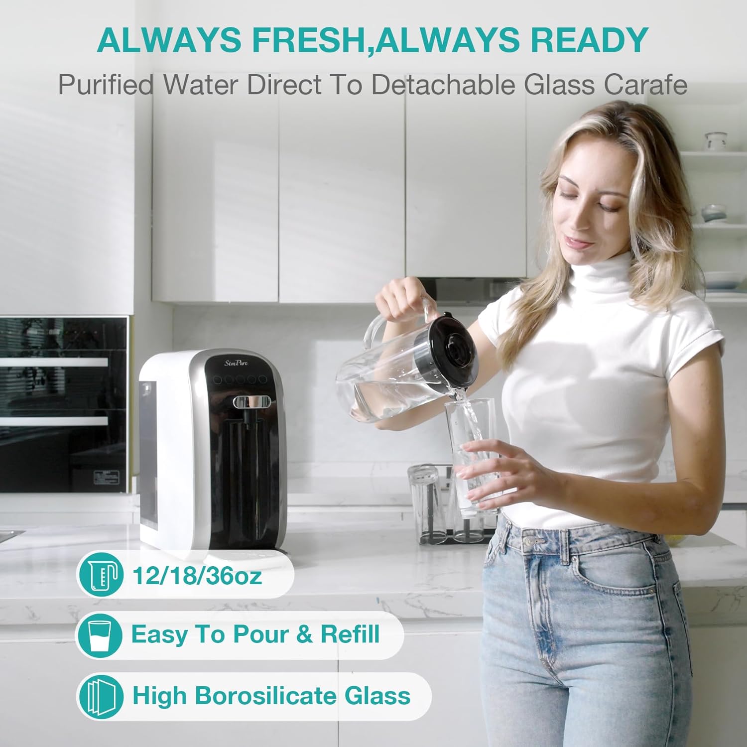 simpure y7t series countertop ro system with portable pitcher.jpg__PID:b6f3b321-79e9-41e8-8950-e5f4472a281a