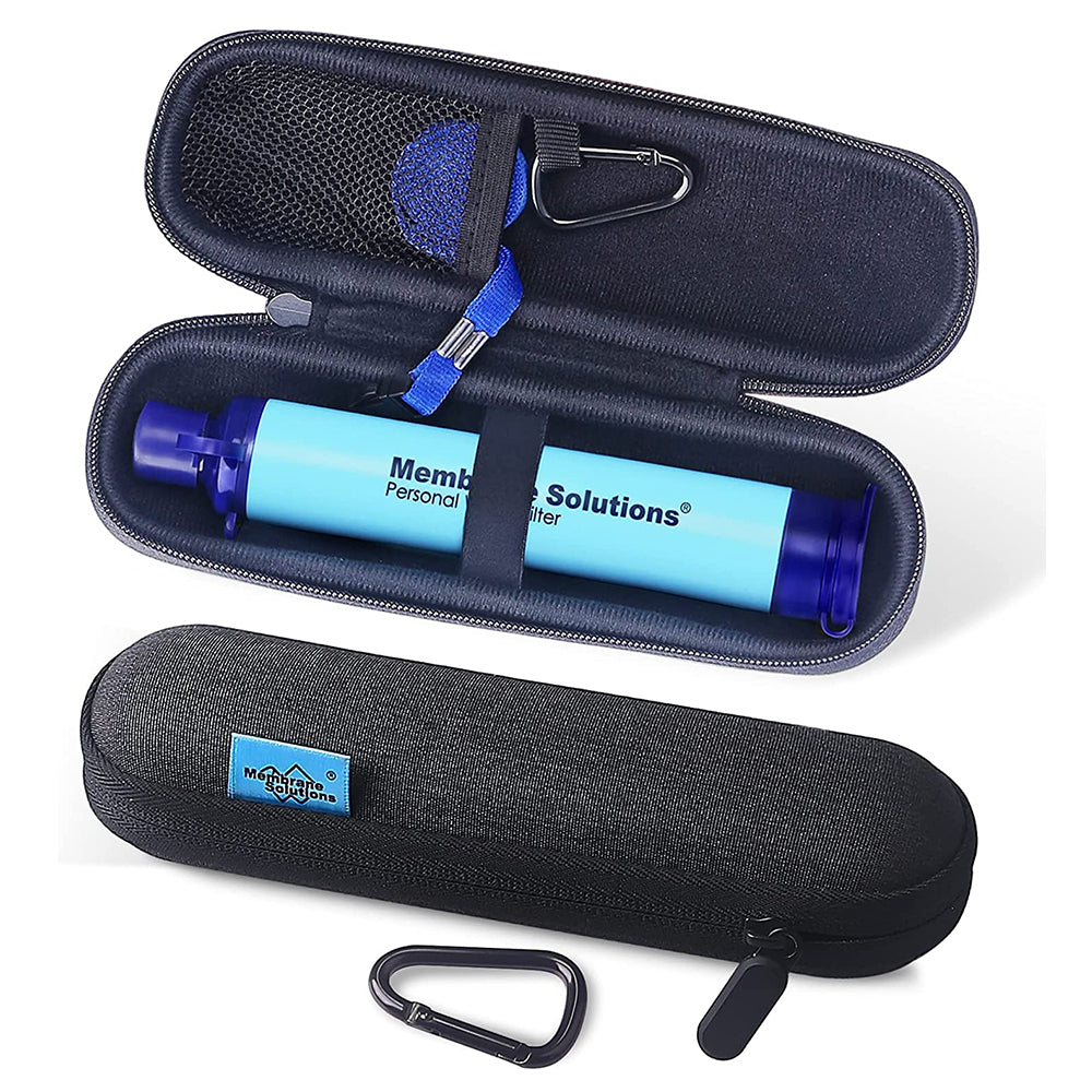 Membrane Solutions Personal Straw Water Filter for Camping, Hiking, Survival, Emergency, Travel